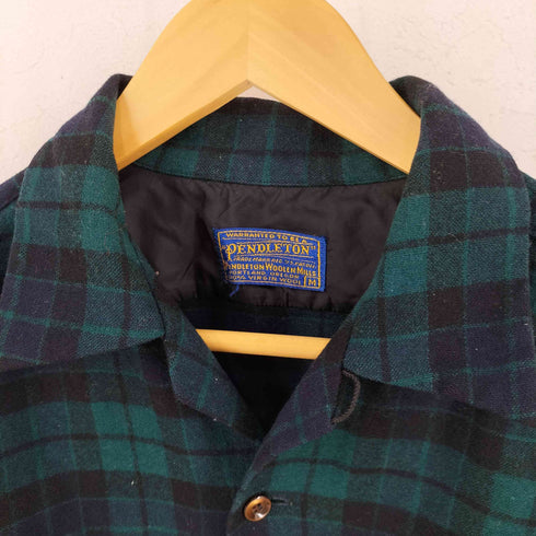 ペンドルトン PENDLETON 60s ブラックウォッチ チェック ウール 開襟 オープンカラーシャツ ボードシャツ メンズ import:M